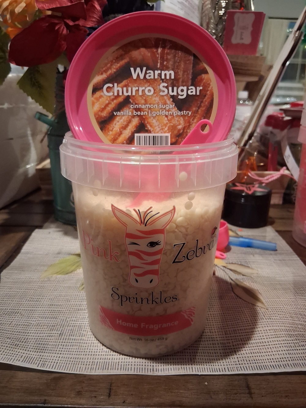 Pink Zebra Warm Churro Sugar Sprinkles - Pink & Cream Fragrance Sprinkles